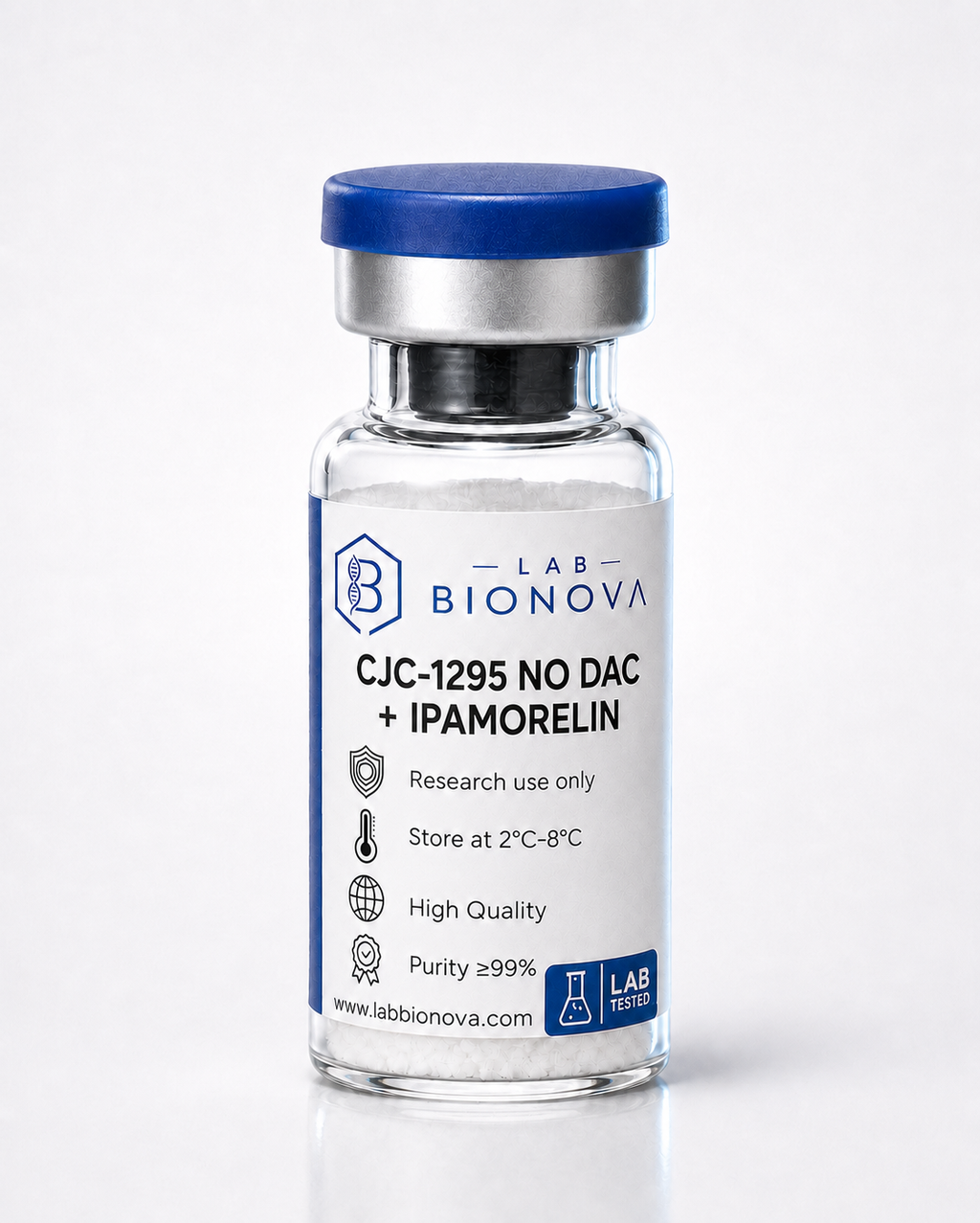 Protocolo CJC-1295 5mg + Ipamorelin 5mg + Agua Bacteriostática 3ml