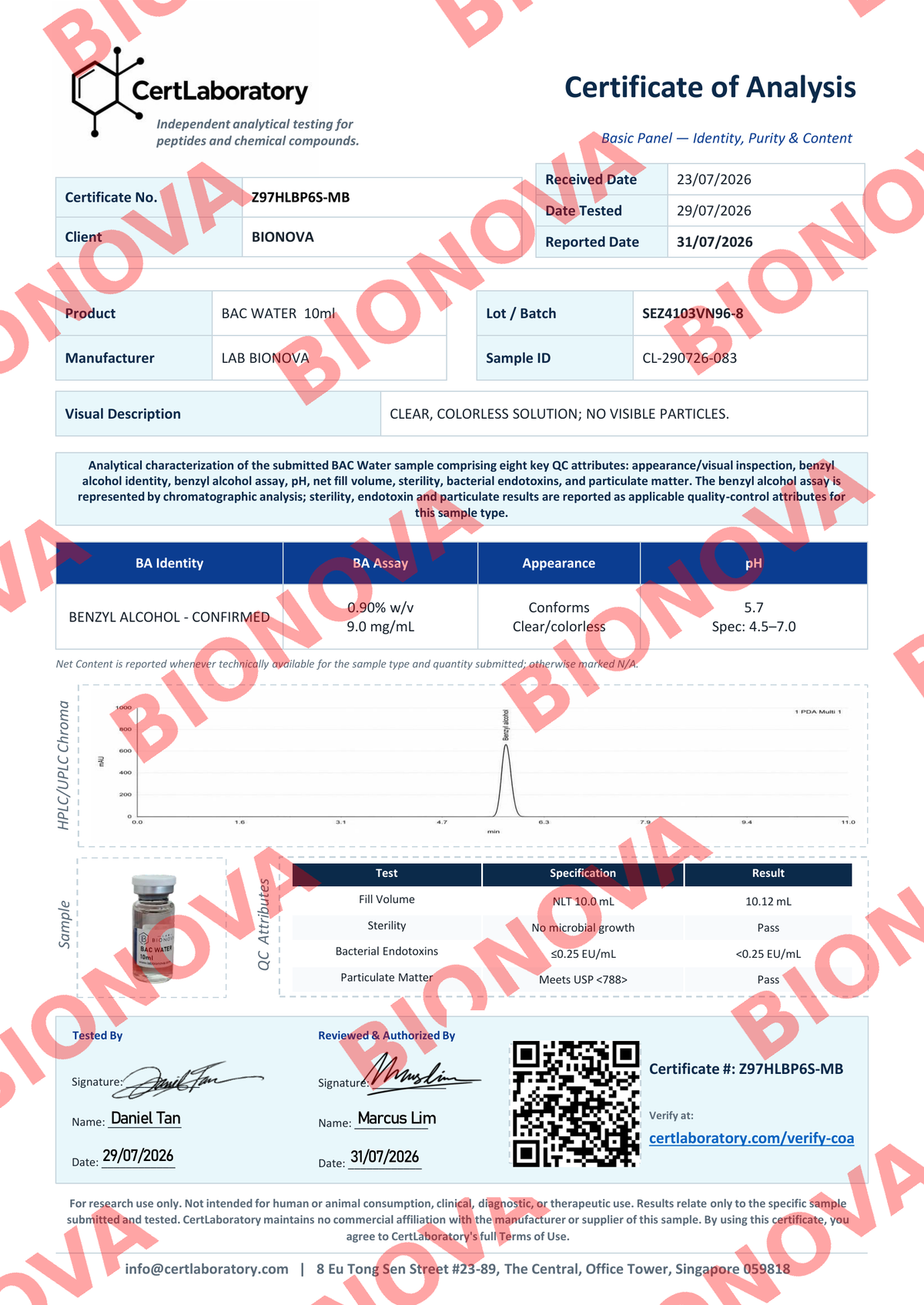 Certificado COA