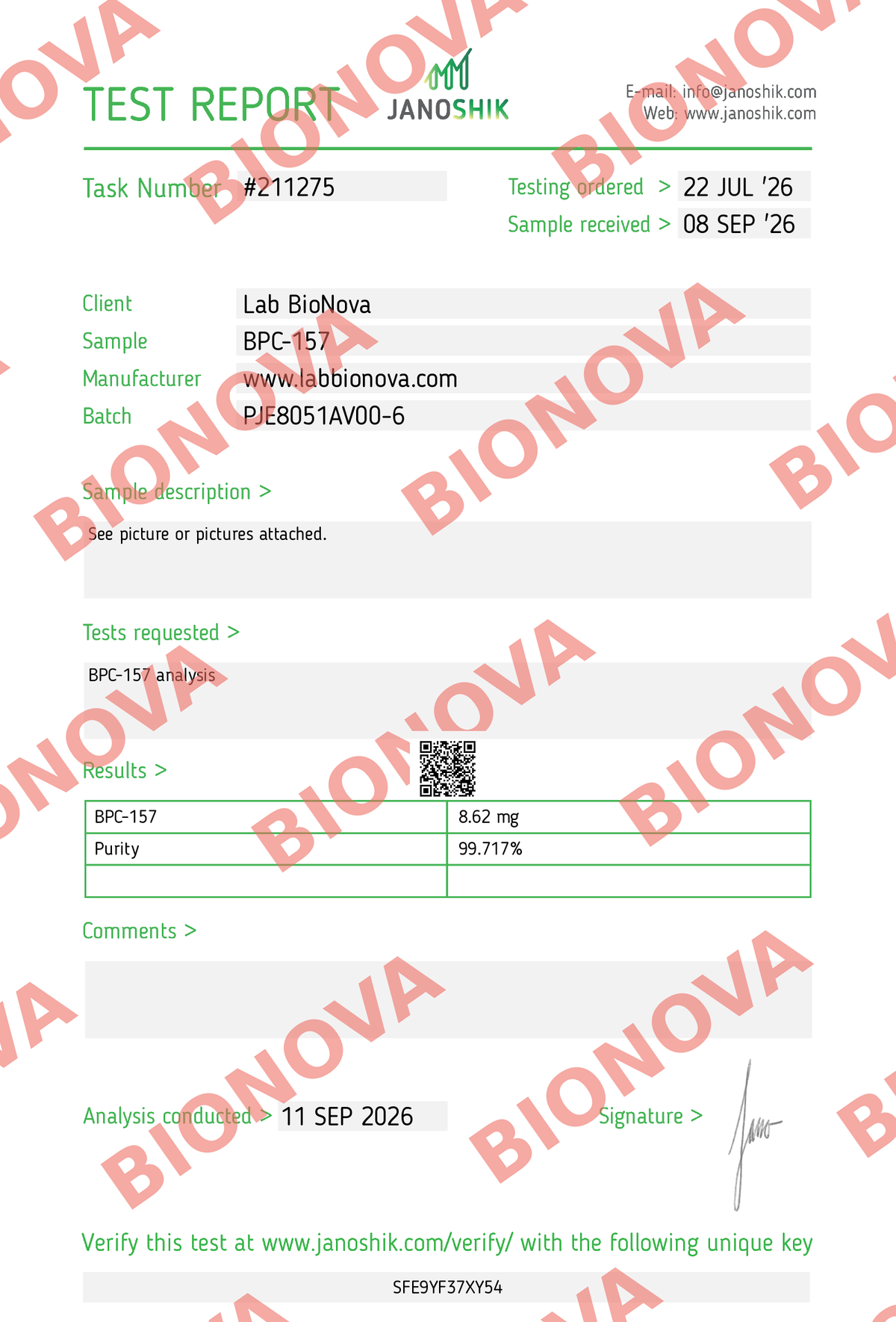 Certificado COA