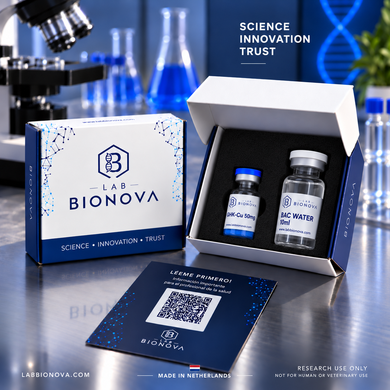 Protocolo GHK-Cu 50mg + Agua Bacteriostática 10ml