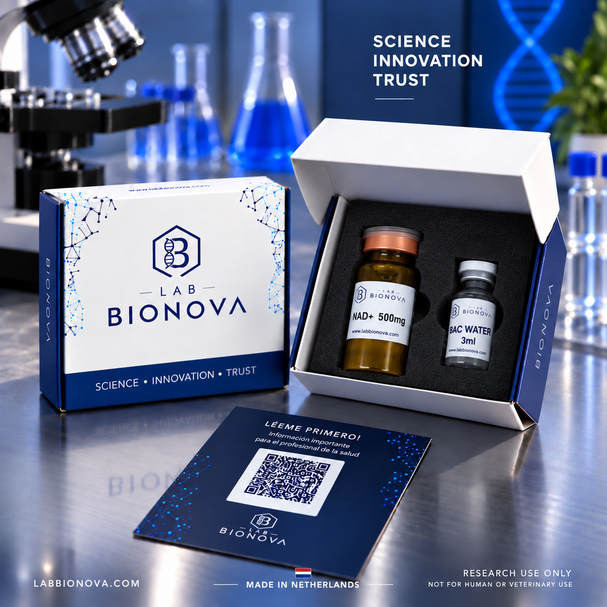 Protocolo NAD+ 500mg + Agua Bacteriostática 3ml