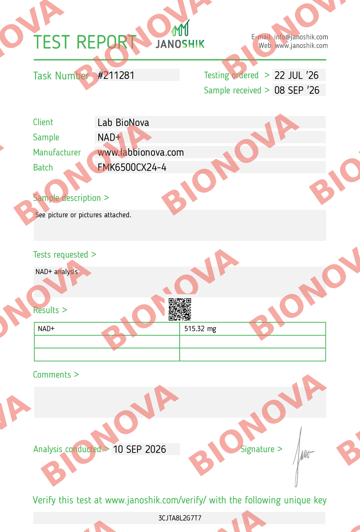 Certificado COA