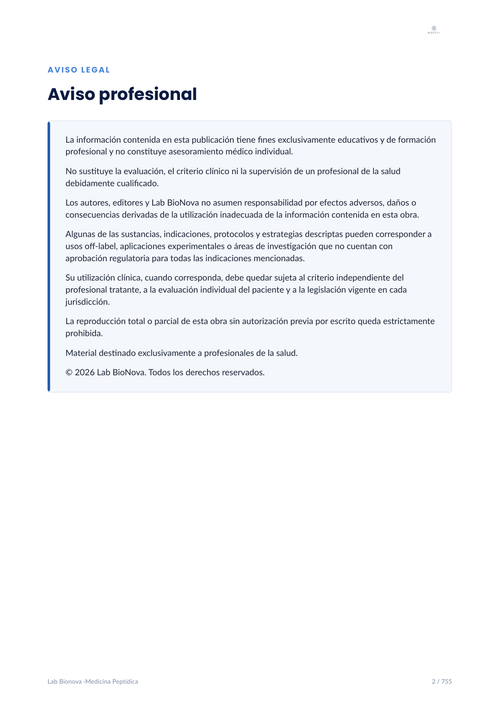 Manual "Medicina Peptídica" / "Ciencia clínica, mecanismo y aplicación terapéutica de precisión"