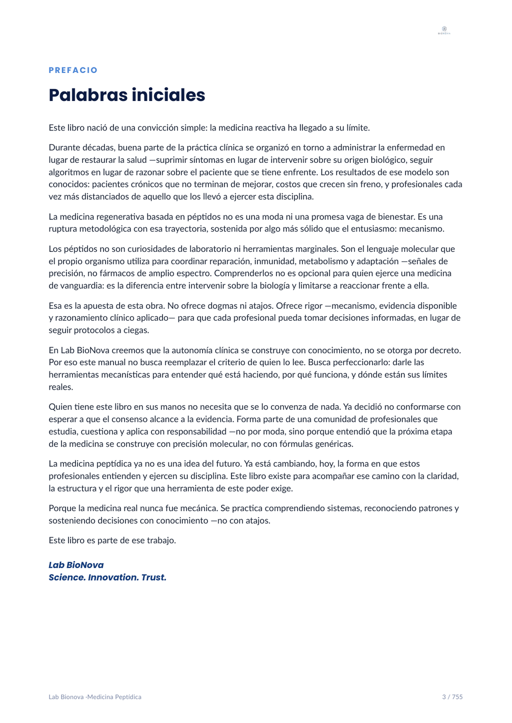 Manual "Medicina Peptídica" / "Ciencia clínica, mecanismo y aplicación terapéutica de precisión"