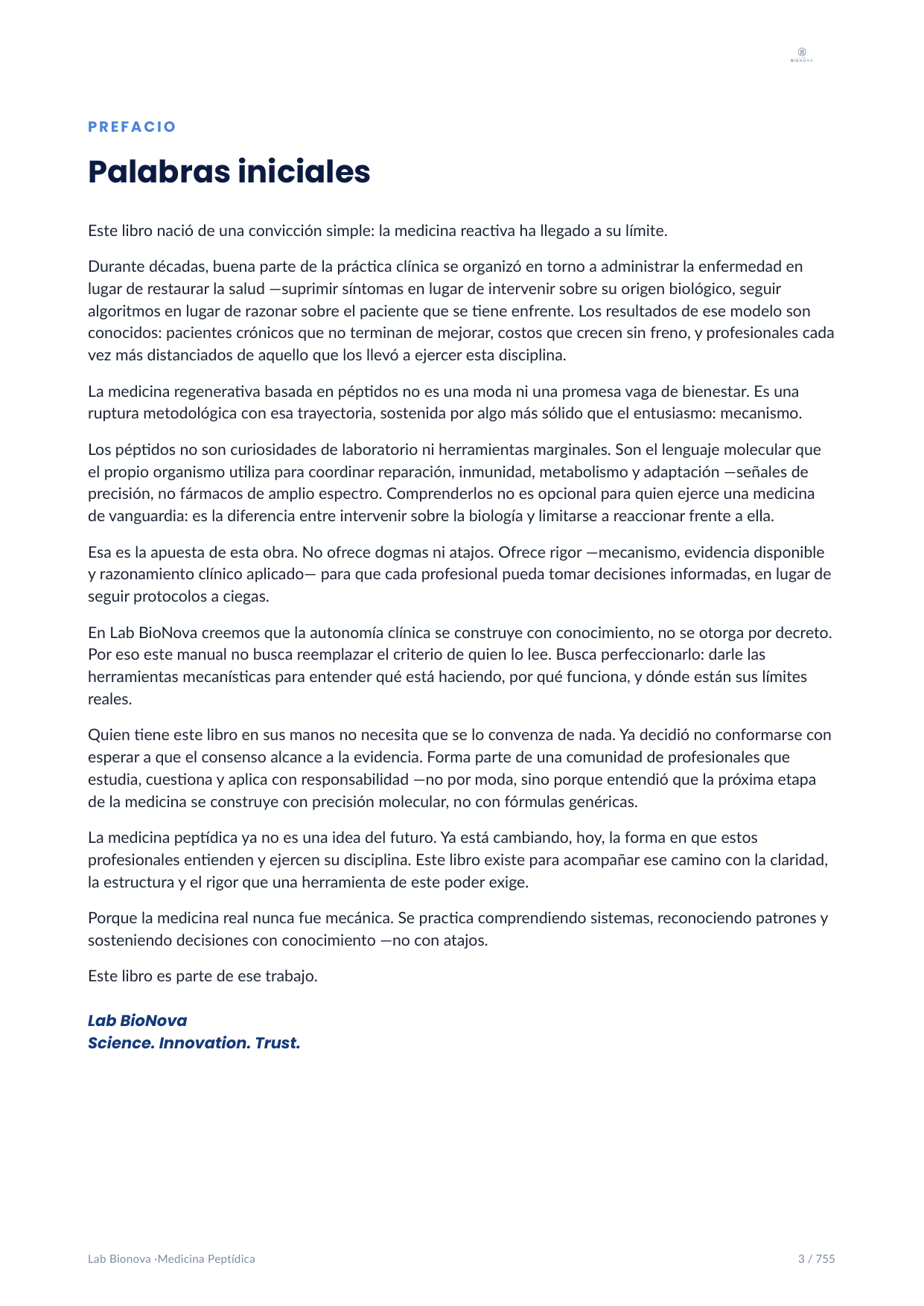 Manual "Medicina Peptídica" / "Ciencia clínica, mecanismo y aplicación terapéutica de precisión"