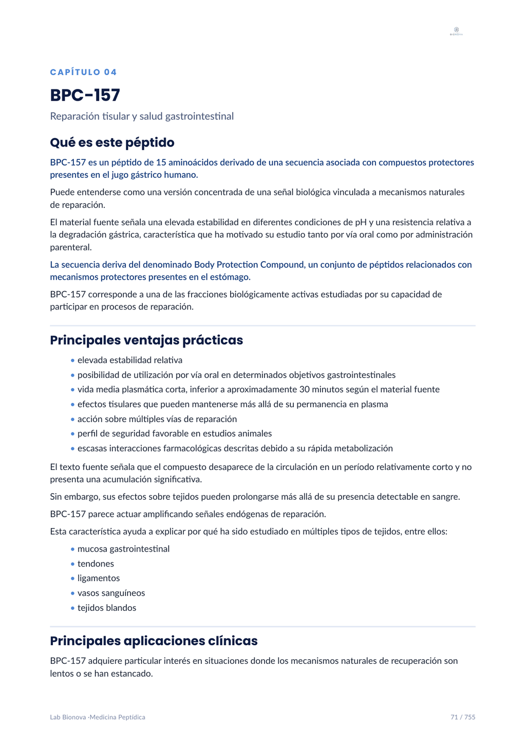 Manual "Medicina Peptídica" / "Ciencia clínica, mecanismo y aplicación terapéutica de precisión"
