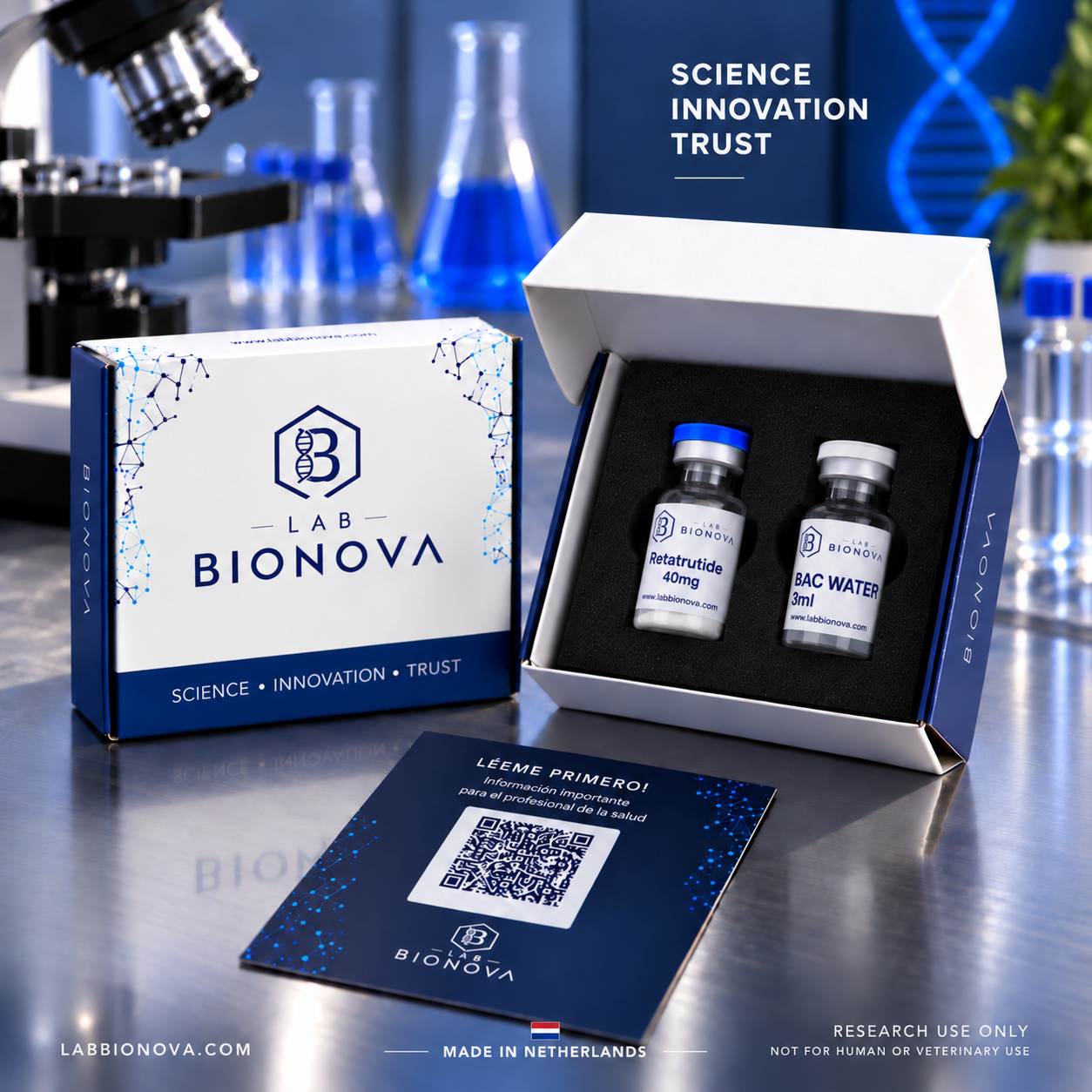 Protocolo Retatrutide 40mg + Agua Bacteriostática 3ml