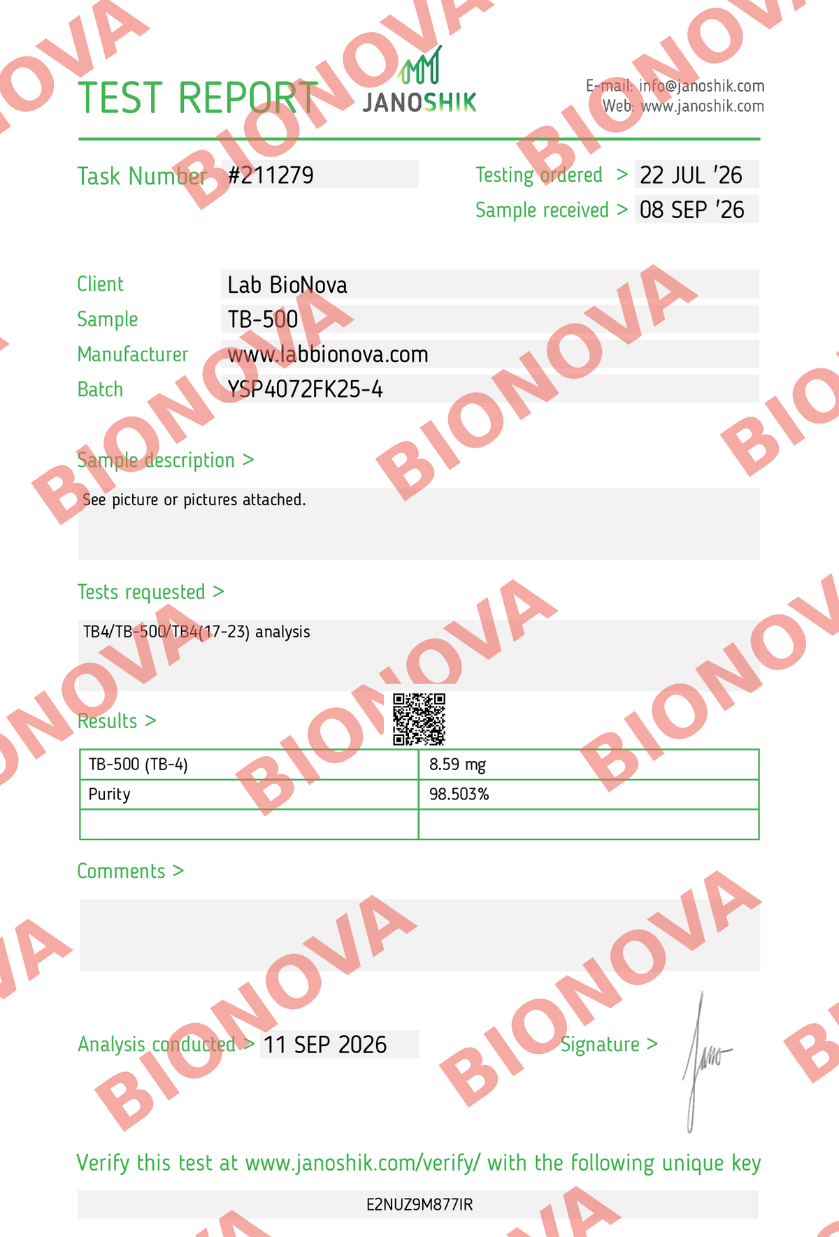 Certificado COA